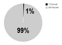 1 percent pie graph